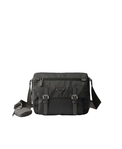 Prada Re-nylon Shoulder Bag In White