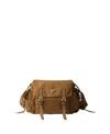Prada Re-nylon Shoulder Bag With Studs
