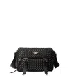 Prada Studded Re-nylon Shoulder Bag