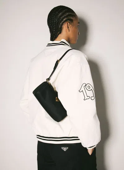 Prada Re-nylon Shoulder Pouch In Black
