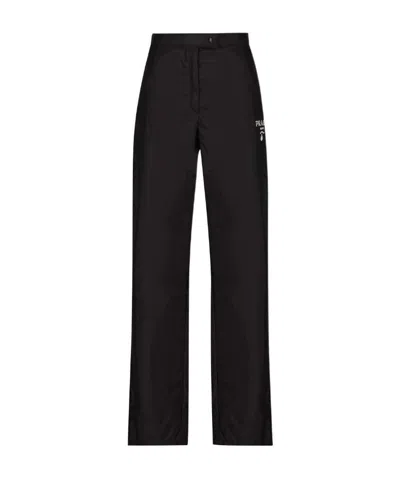 Prada Re-nylon Side-stripe Track Pants In Black