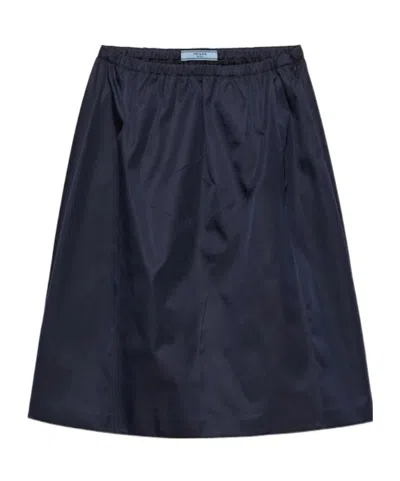 Prada Re-nylon Skirt In Blue