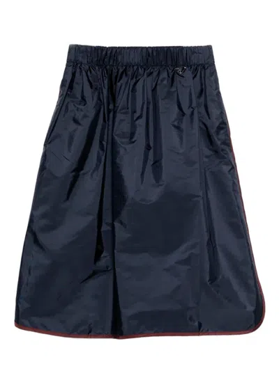 Prada Re-nylon Skirt In Blue