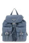 Prada Re-nylon Small Backpack In Blue
