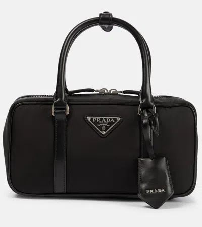 Prada Re-nylon Small Tote Bag In Black