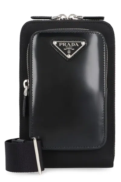 Prada Re-nylon Smartphone Case In Nero