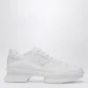 Prada Wavy Triangle Logo Low-top Sneakers In White