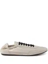 Prada Collapse Re-nylon And Suede Elasticized Sneakers In White