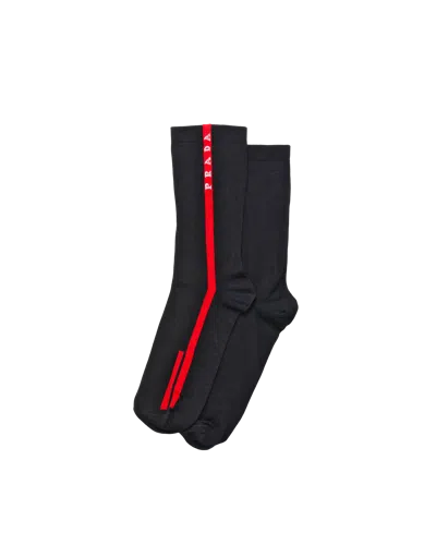 Prada Nylon Socks In Black