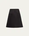 Prada Re-nylon Solid A-line Skirt In Nero