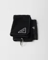 Prada Re-nylon Sport Towel Pouch In Black