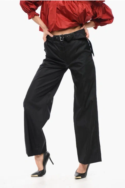 Prada Re-nylon Straight Pants With Logoed Belt