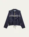 Prada Re-nylon Stripe Hooded Jacket