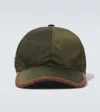 Prada Re-nylon Suede-trimmed Baseball Cap In Green