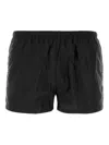 Prada Mens Black Triangle-logo Re-nylon Swim Trunks