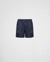 Prada Re-nylon Swim Trunks In Blue