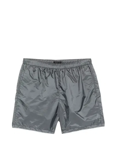 Prada Re-nylon Swim Trunks In Gray