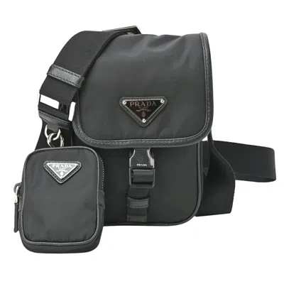Prada Re-nylon Synthetic Shoulder Bag () In Black