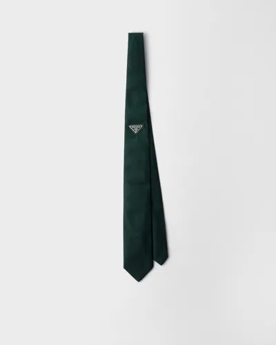 Prada Re-nylon Tie In Green