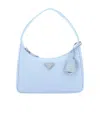 Prada Re-nylon Top-handle Bag In Light Blue