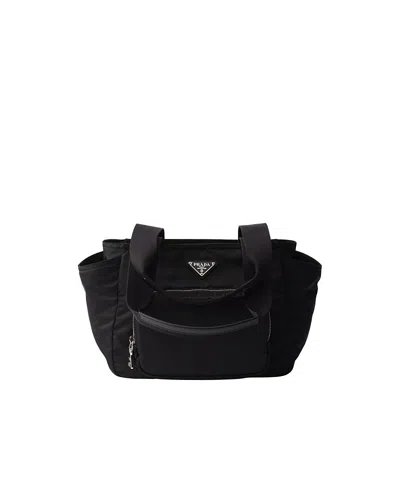 Prada Re-nylon Tote Bag In Black