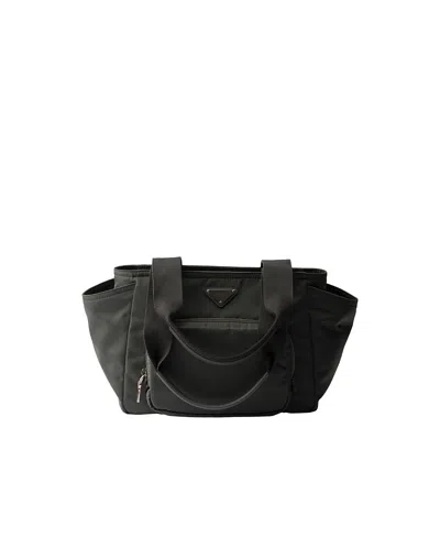 Prada Re-nylon Tote Bag In Black