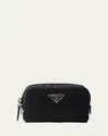Prada Re-nylon Travel Pouch Bag In F0002 Nero