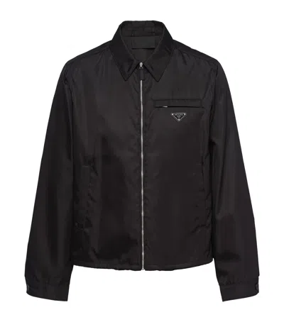 Prada Recycled Polyamide Jacket In Black