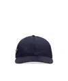 Prada Re-nylon Triangle Logo Cap In Black