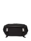 Prada Mens Black Re-nylon Leather And Recycled-nylon Shoulder Bag In Black