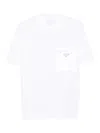 Prada Re-nylon Triangle-logo T-shirt In White
