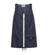 Prada Women Navy Blue Re-nylon Mini Dress In Blue