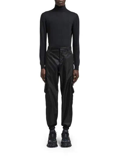 Prada Re-nylon Trousers In Black