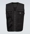 Prada Re-nylon Cargo Vest In Nero