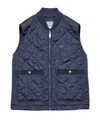 Prada Re-nylon Ribbed Knit Quilted Vest In Blue