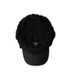 Prada Wool And Re-nylon Visor Cap In Black
