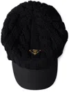 Prada Wool And Re-nylon Visor Cap In Black