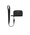 Prada Mens Black Re-nylon Brand-plaque Recycled-nylon And Leather Coin Purse In Black