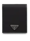 Prada Bi-fold Logo Re-nylon Wallet In Black