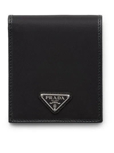 Prada Re-nylon Wallet In Black