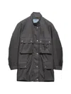 Prada The Printada Washed Re-nandlon Rain Jacket In Size 40 In Black