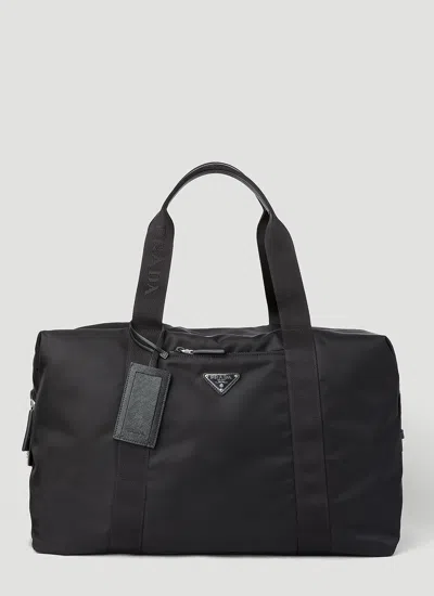 Prada Re-nylon Weekend Bag In Black