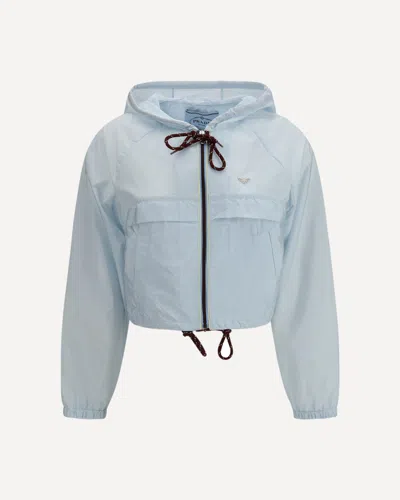 Prada Re-nylon Windbreaker In Blue