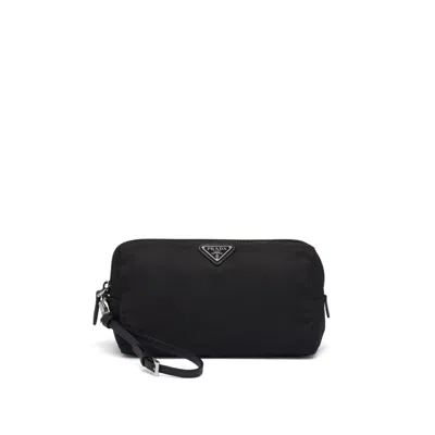 Prada Re-nylon Zipped Pouch In Black