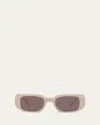 Prada Eyewear Rectangular Frame Sunglasses In Beige