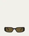 Prada Eyewear Rectangular Frame Sunglasses In Dark Brown