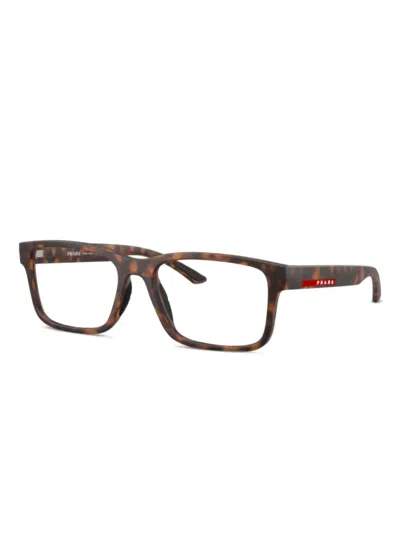 Prada Rectangle-frame Glasses In Brown