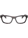 Prada Rectangle-frame Glasses In Brown