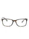Prada Rectangle-frame Glasses In Brown