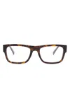 Prada Rectangle-frame Glasses In Brown